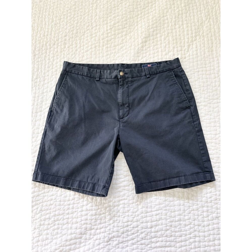 Vineyard Vines Men’s Navy Blue Chino Shorts Size 38 Flat Front Classic Preppy